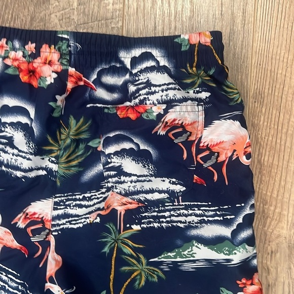 SSLR Boy’s Blue Flamingo Print Swim Short’s Size Large - Picture 5 of 7